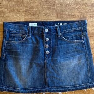 GAP Women's Dark Wash Denim Mini Skirt